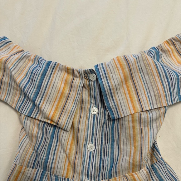 Reformation off the shoulder mini linen dress - Picture 4 of 6